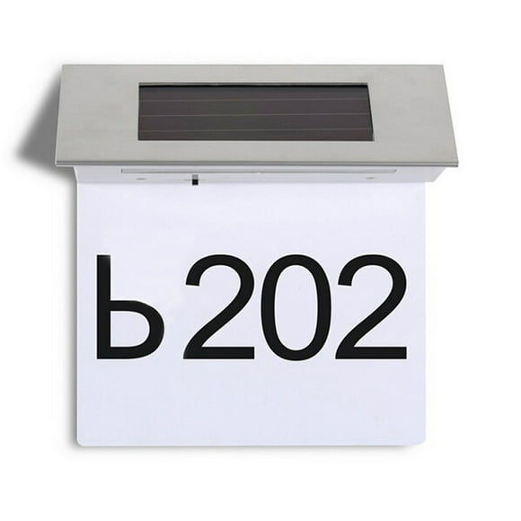 Solar Powered LED Address Sign Routed Back Lighted Sign House Numbers Plaque Hot